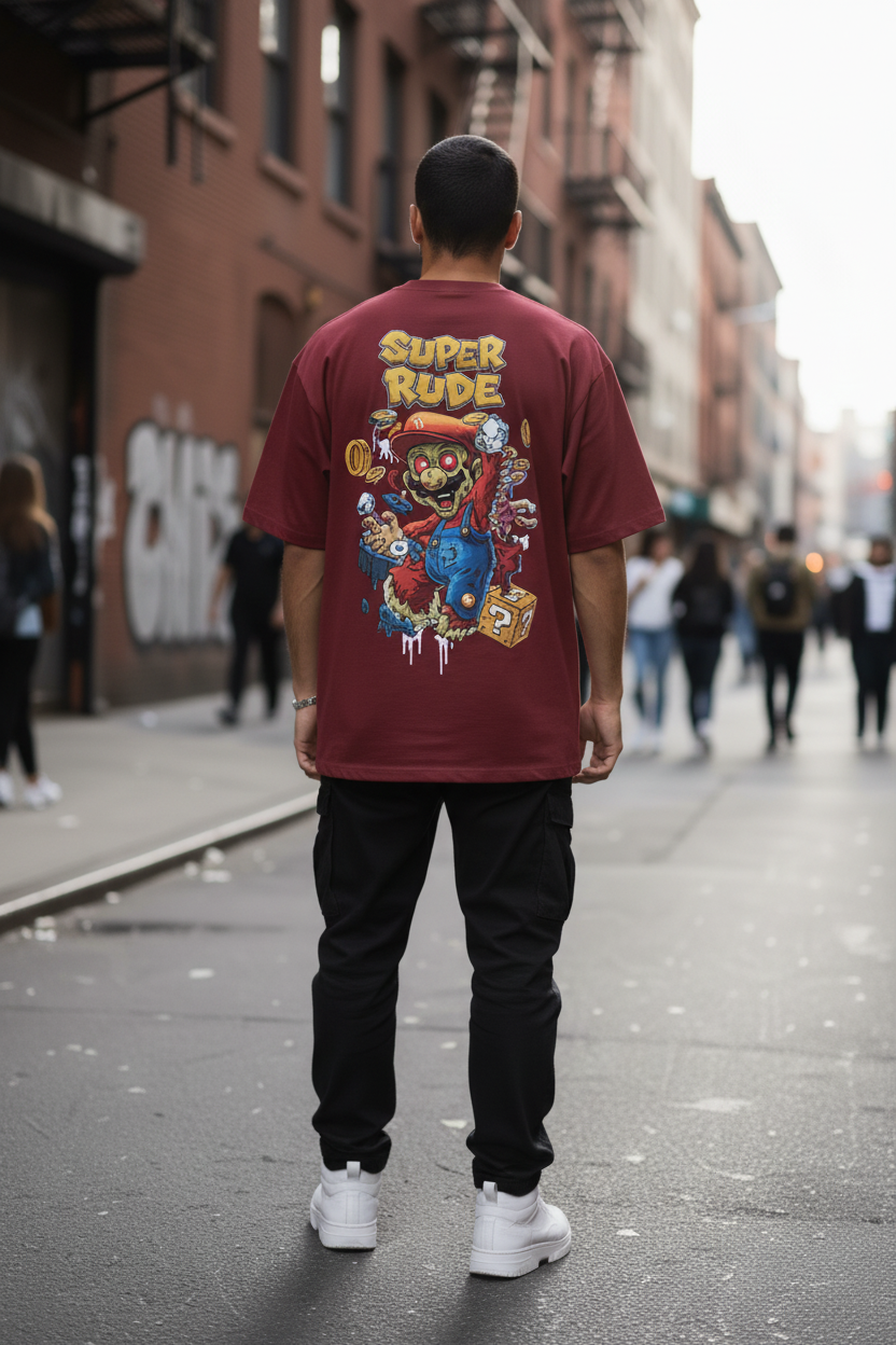 "Super Rude x Mario – Zombie Edition Tee"