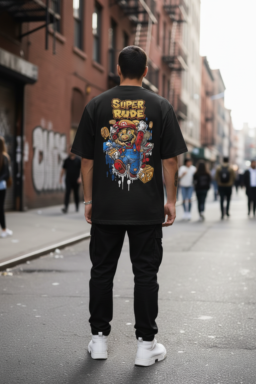 "Super Rude x Mario – Zombie Edition Tee"