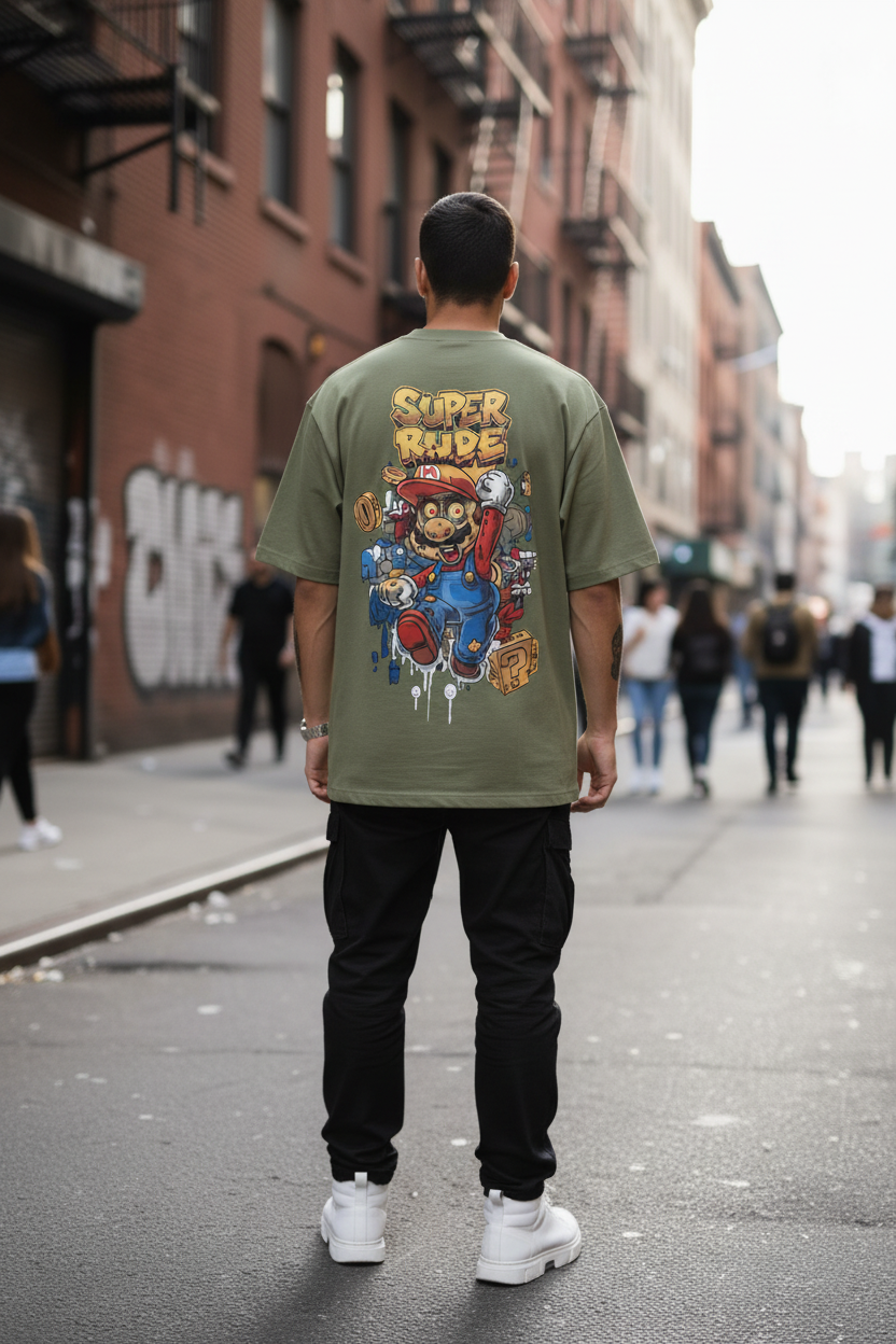 "Super Rude x Mario – Zombie Edition Tee"