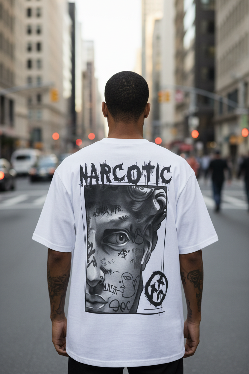 "The Rude Face – Dark Art Oversized Tee"
