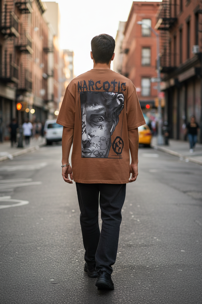 "The Rude Face – Dark Art Oversized Tee"