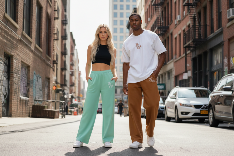 The Rude - Wide-leg Trousers/Crop Top