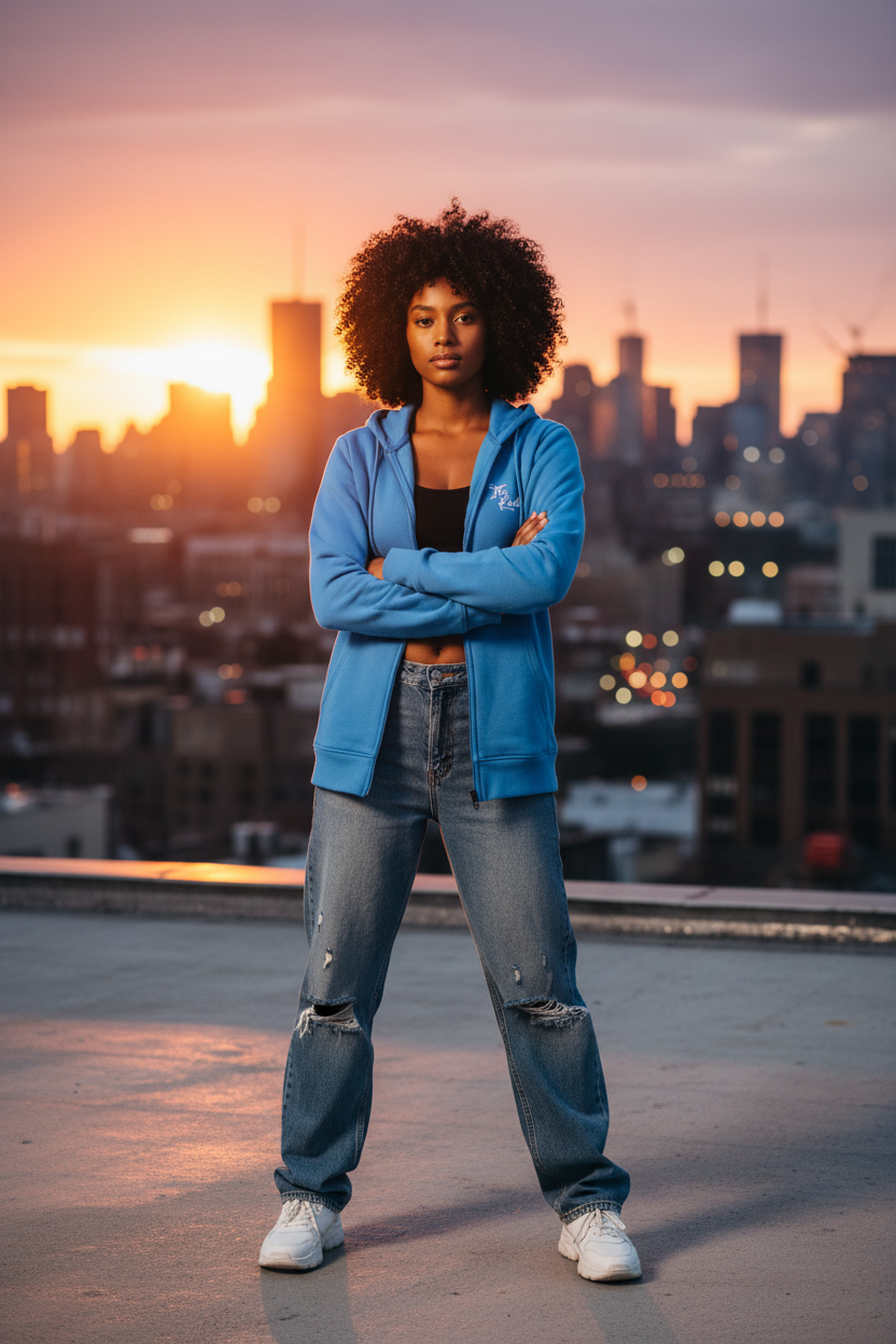 "The Rude" Women Zip Hoodie