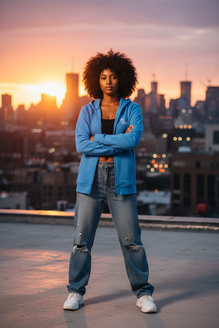 "The Rude" Women Zip Hoodie