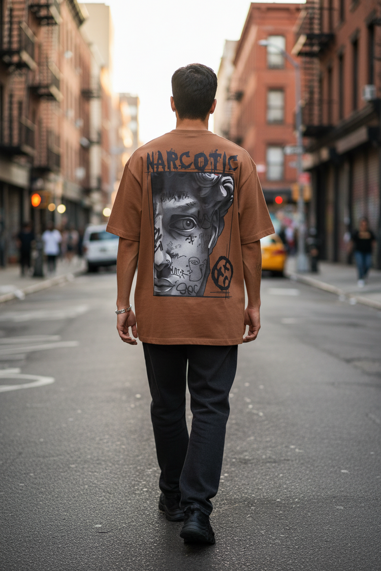 "The Rude Face – Dark Art Oversized Tee"