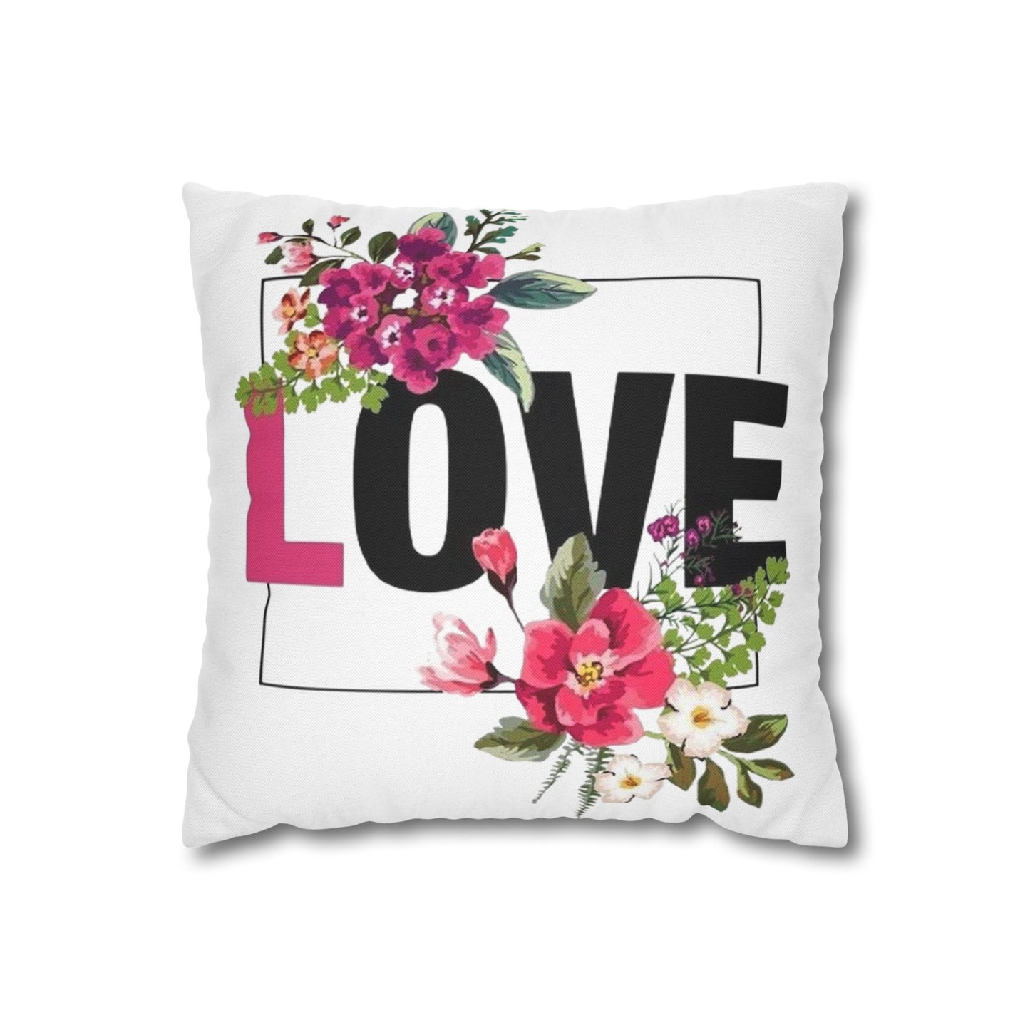 Spun Polyester Square Pillowcase