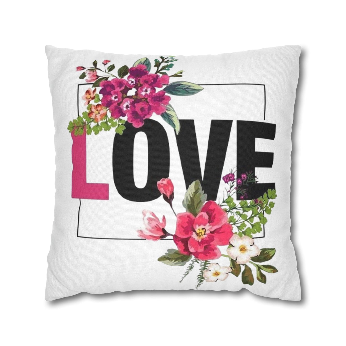 Spun Polyester Square Pillowcase