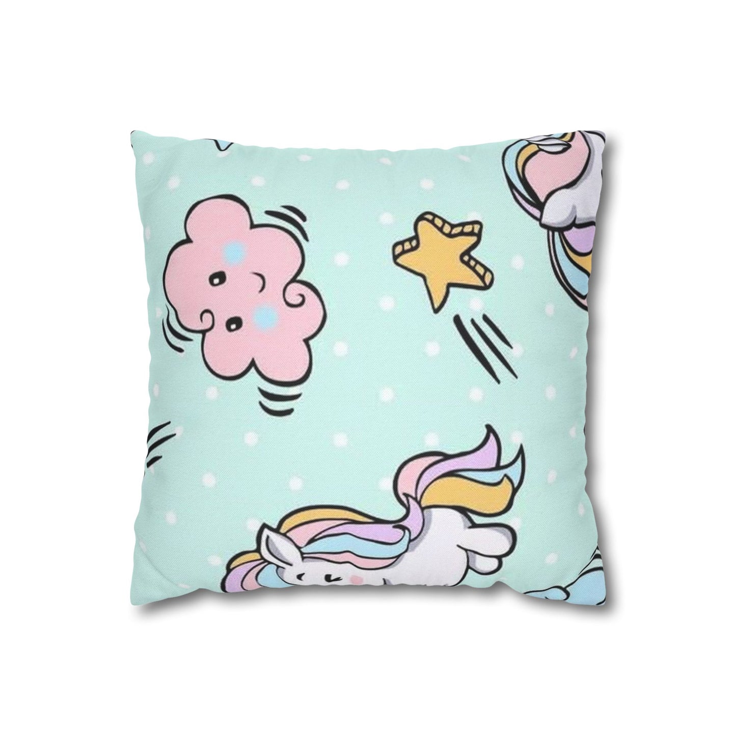 Spun Polyester Square Pillowcase