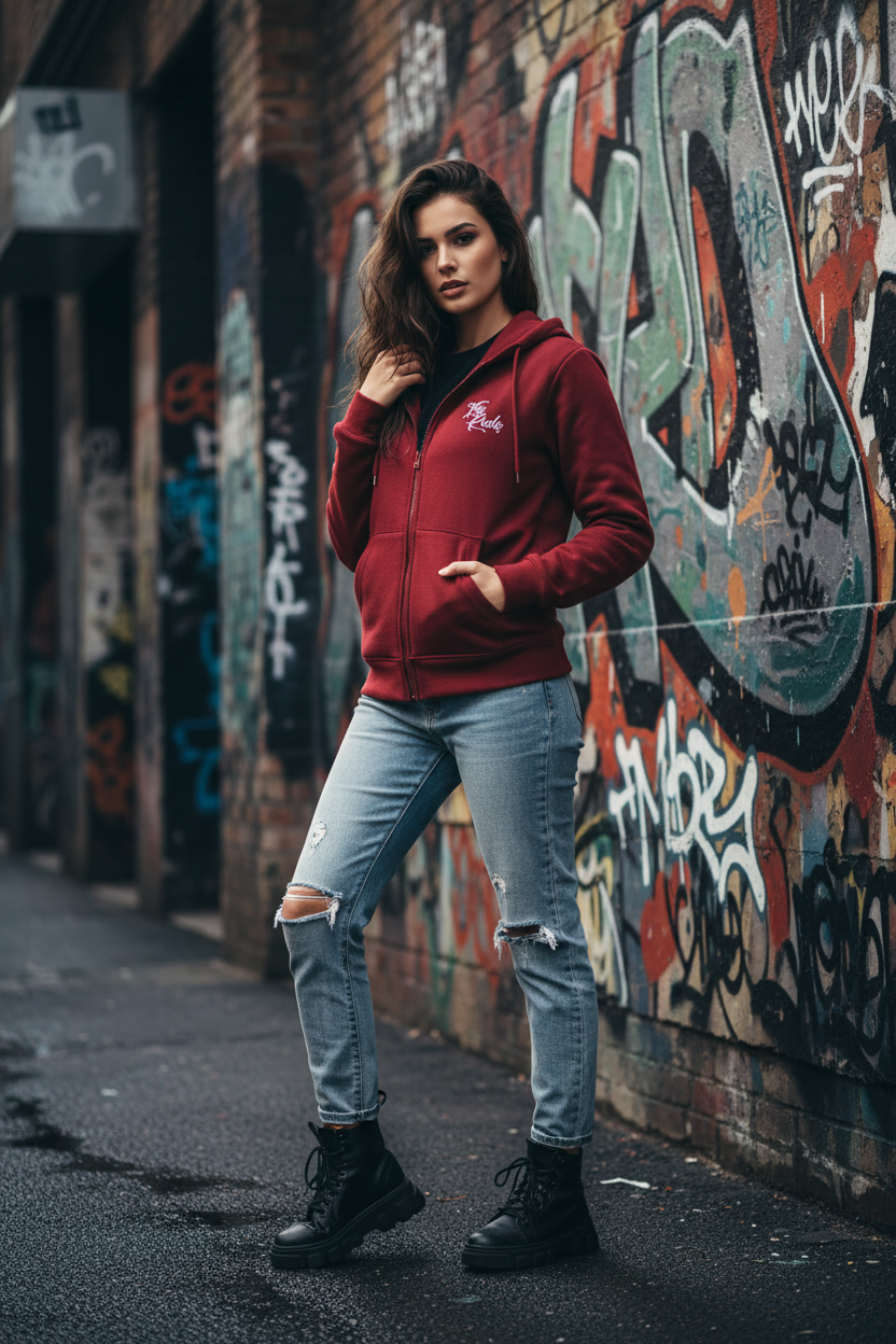 Women Heavy blend zip hoodie