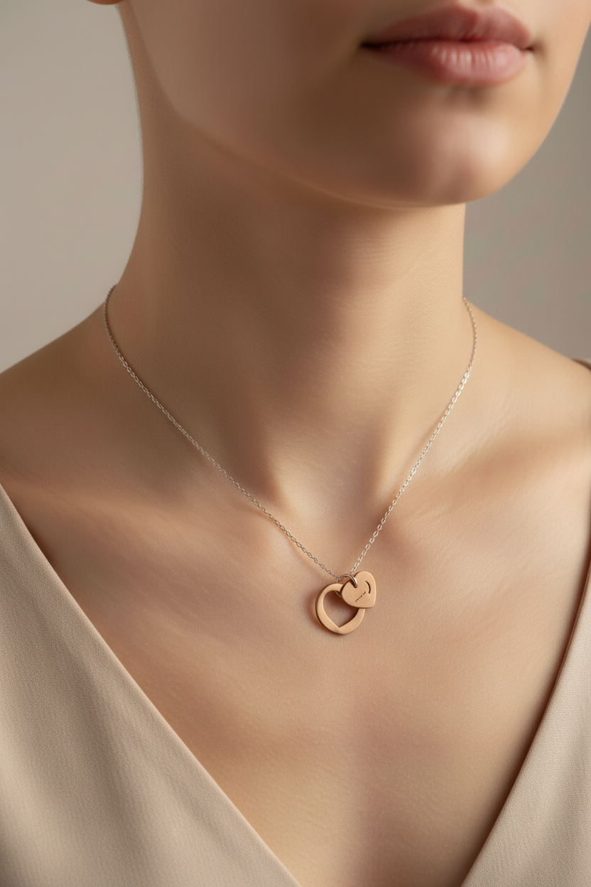Heart Cutout Necklace (Engraving)