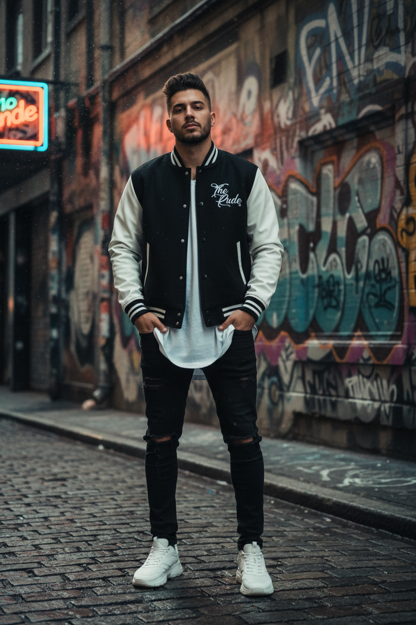 "The Rude" Man/Women Varsity Jacket