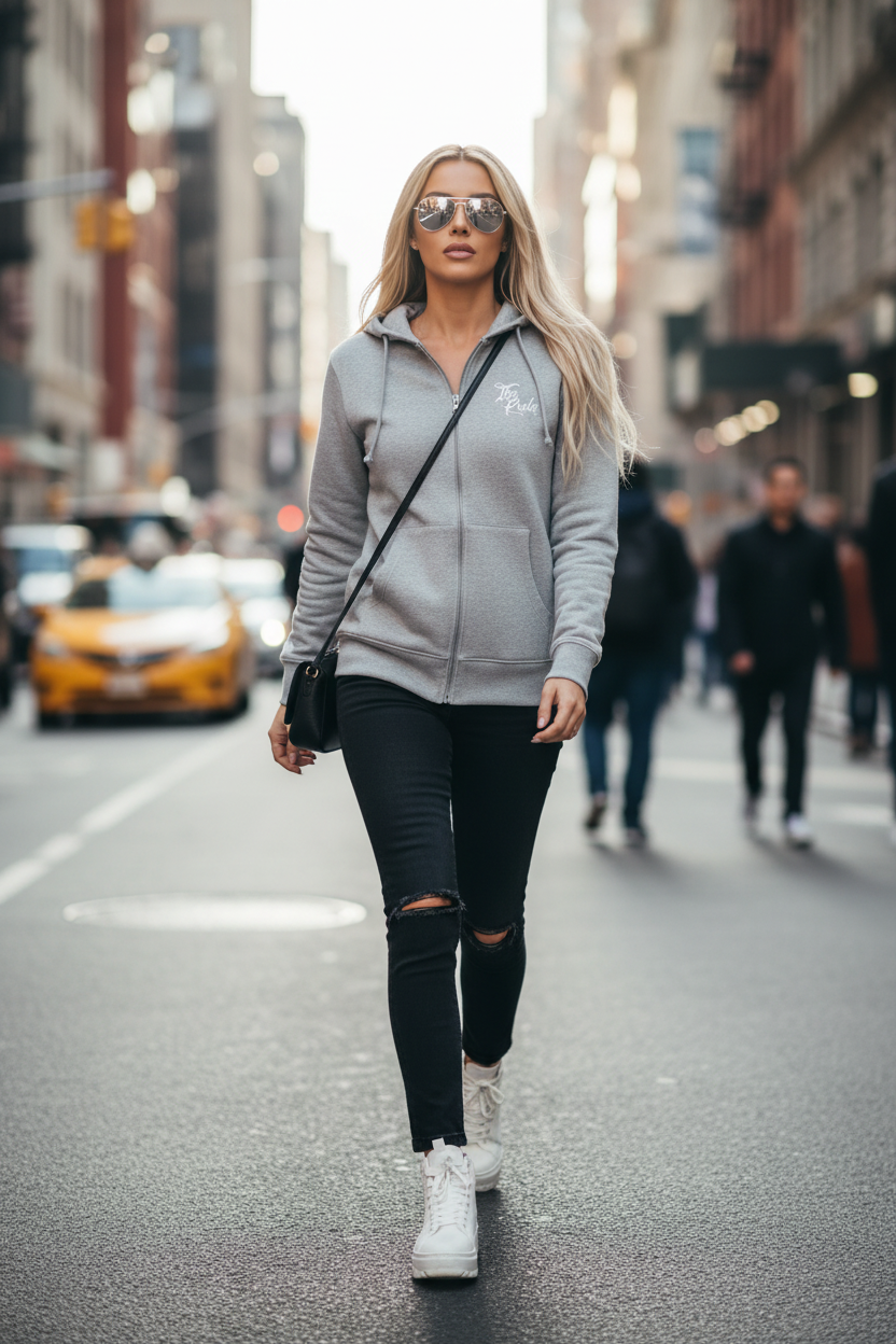 Women Heavy blend zip hoodie