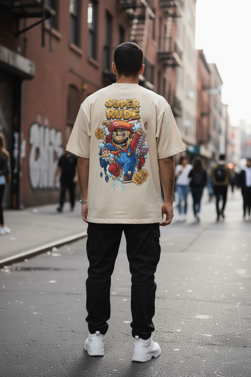 "Super Rude x Mario – Zombie Edition Tee"