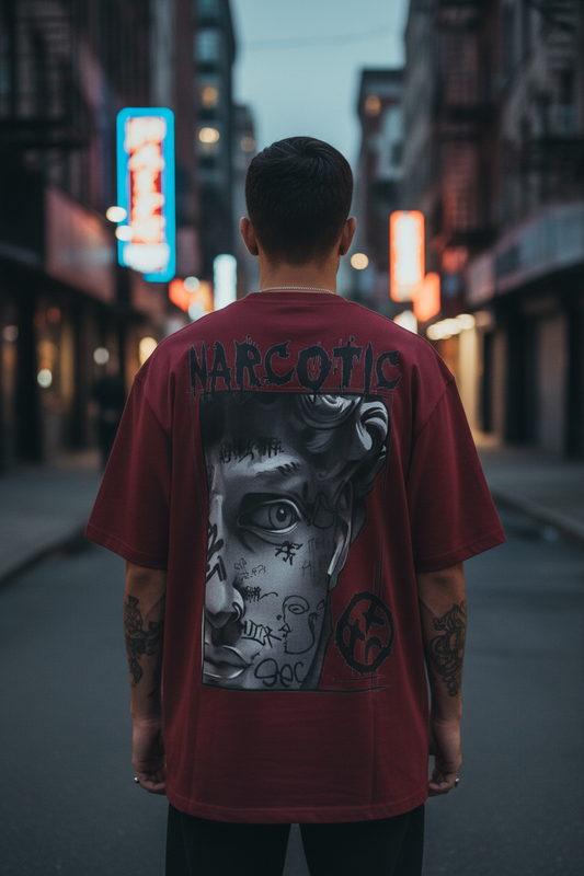 "The Rude Face – Dark Art Oversized Tee"