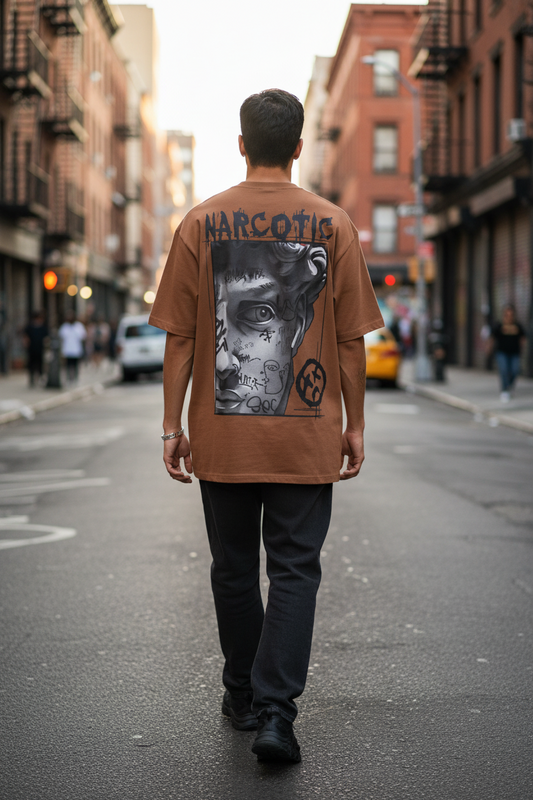 "The Rude Face – Dark Art Oversized Tee"