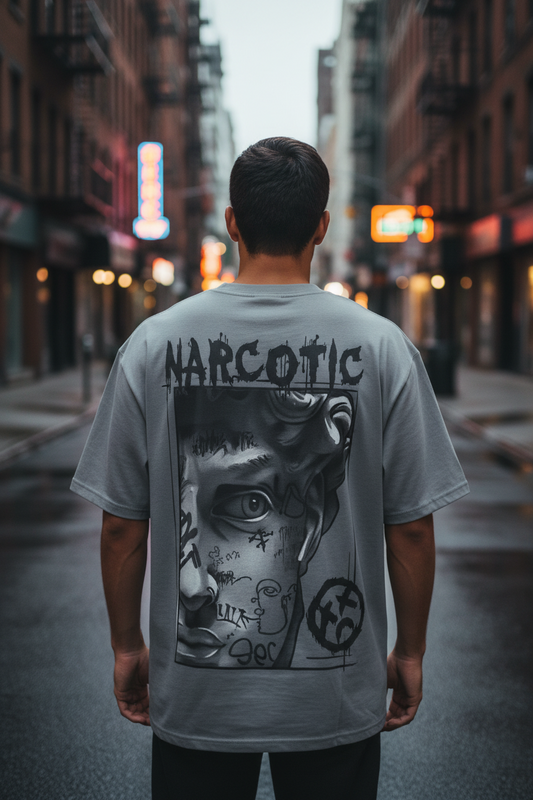 "The Rude Face – Dark Art Oversized Tee"