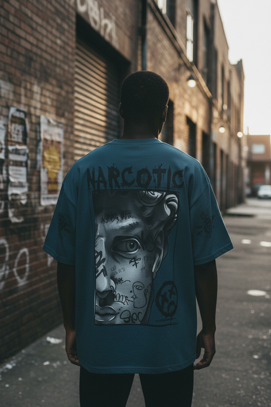 "The Rude Face – Dark Art Oversized Tee"