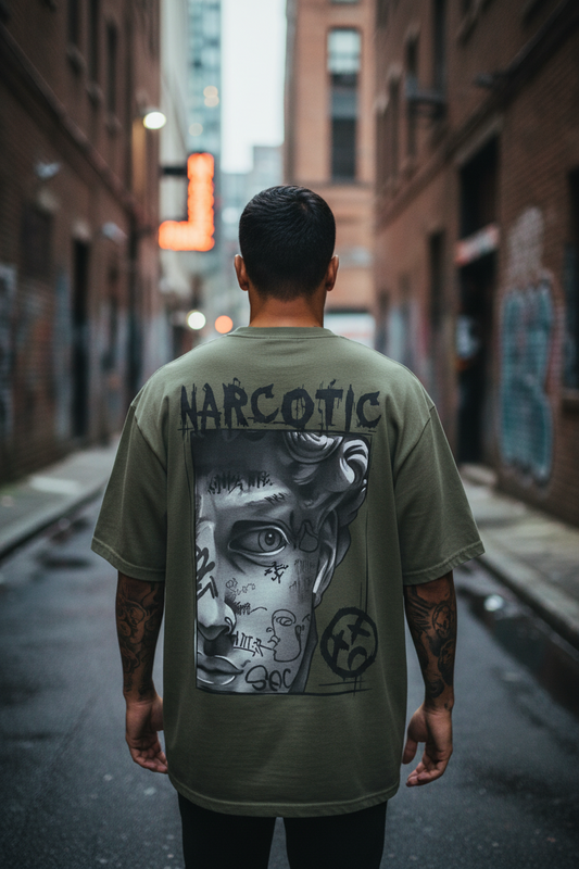 "The Rude Face – Dark Art Oversized Tee"